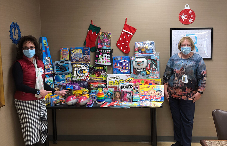 gifts donated to Toys for Tots